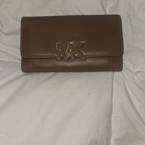 Michael Kors Brown Leather MK Logo Wallet